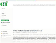 Tablet Screenshot of greenpowerintl.com